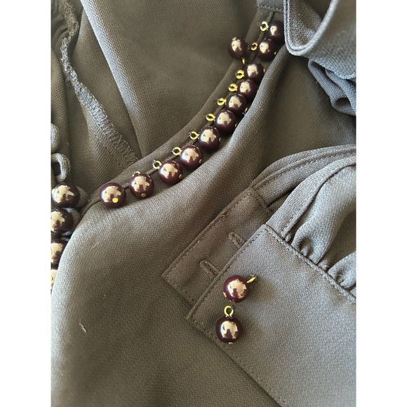 Twenty8Twelve Holly Dress Ruffle Beads V-Neck Long Sleeve Black Size X-Small 2 - Picture 7 of 12